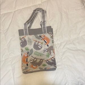 Thirty-One Sloth Print Kids Bag - Gray and Orange